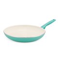 The Cookware The Cookware 6036855 12 in. GreenPan Rio Ceramic Coated Aluminum Fry Pan; Turquoise 6036855